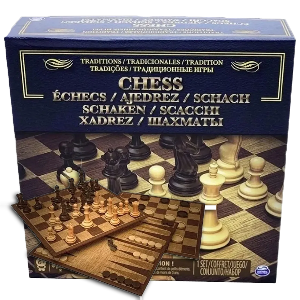 Set Ajedrez / Damas/ Backgammon 3 en 1 - Spin Masters