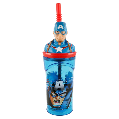 Vaso Capitan America Figura 3D