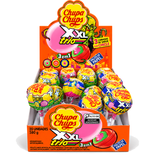 Chupa Chups XXL Trio c/ relleno x 24